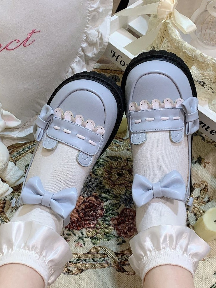 Blue Bow Sweet Mary Bear Janes Elegant Dusty Decor Details and Ear -