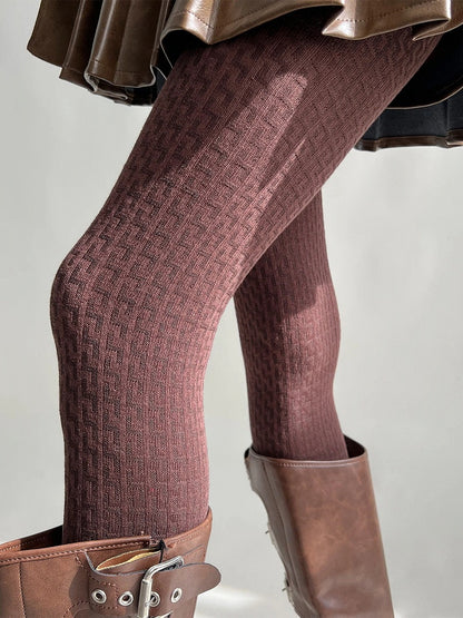 Textured Knit (5 Ribbed Tights Colors)