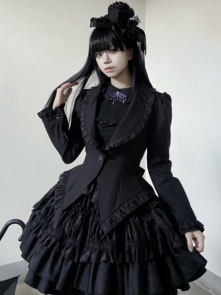 Black Rose Top Kuro Gothic Mini Hat