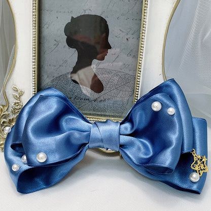 Star Color Decorated Bowknot Hairclip Options 8 Charm Beaded