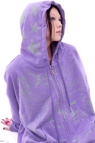 Sweatshirt Crystal Girl Schlangen-Hoodie