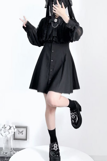 Design Kleid Massenproduktion Mine Kragen Spitze