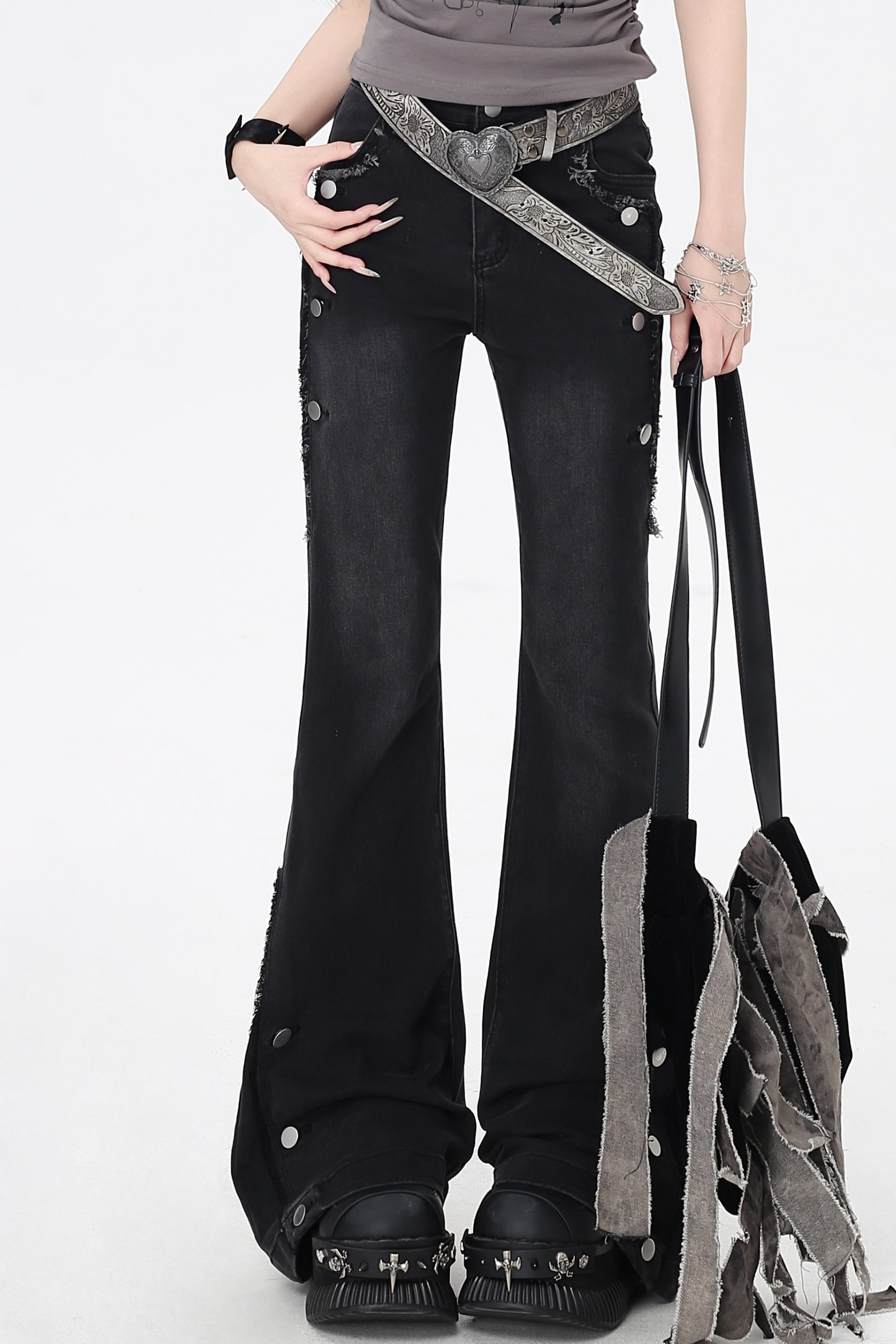 フレアジーンズ ウエストハイ マイクロスリム ヴィンテージ