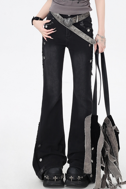 フレアジーンズ ウエストハイ マイクロスリム ヴィンテージ