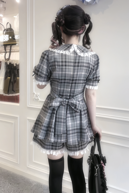 パフスリーブパンツ リボントップスインナー +