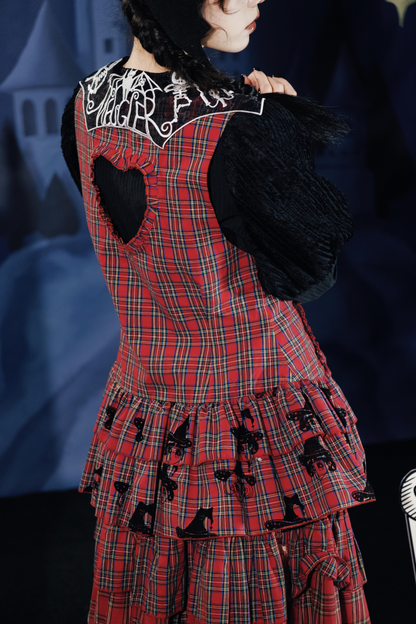 ドラキュラチェックノースリーブトップス