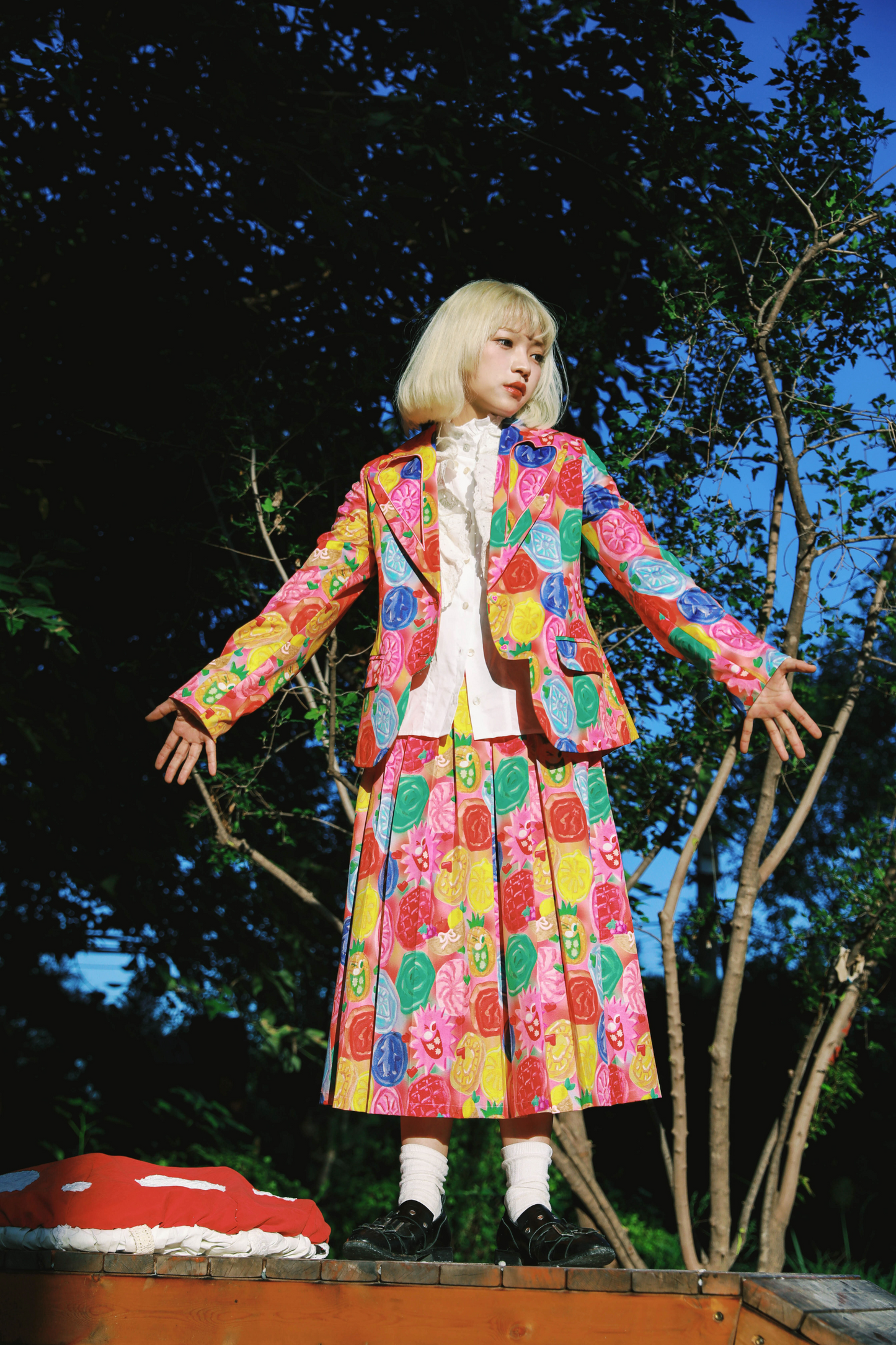 ジャケットy2k + 襟付きスカートファンタジー