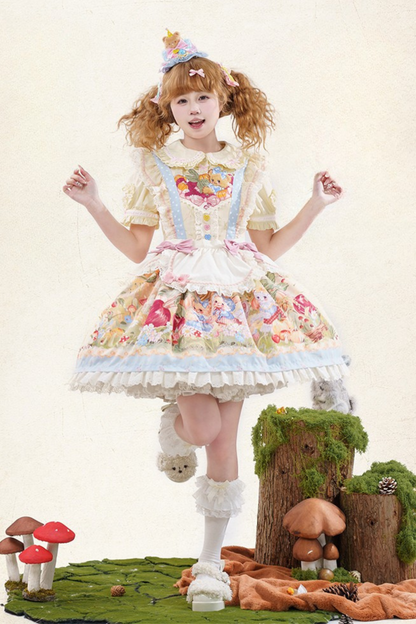 Schürze + Reservierungen Strapsdruckkleid Layered Carrot