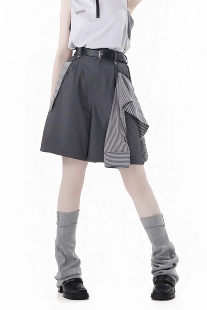 hooded pants top jacket Mode half vest sleeveless +