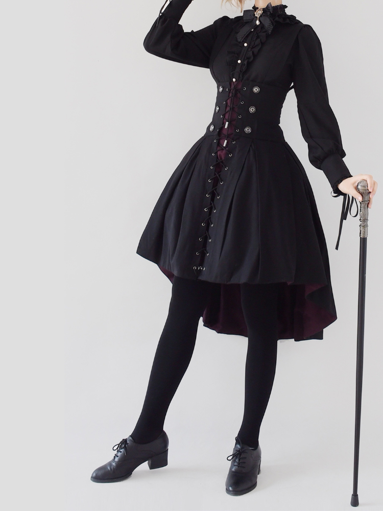 Plus Size Friendly - Hi-Lo-Rock Unterbrustrock mit hoher Taille