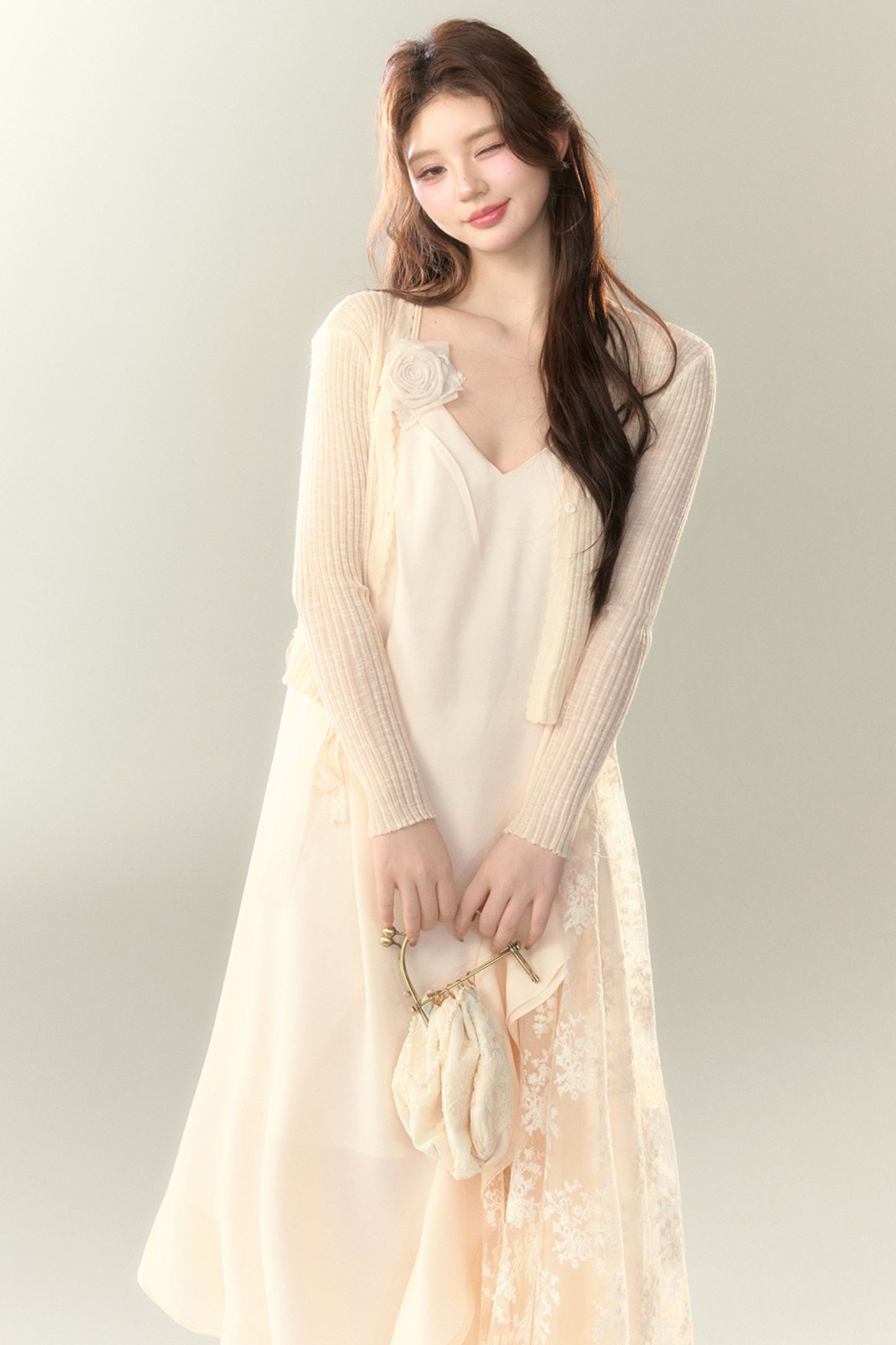 アイスカーディガン シルク シアー