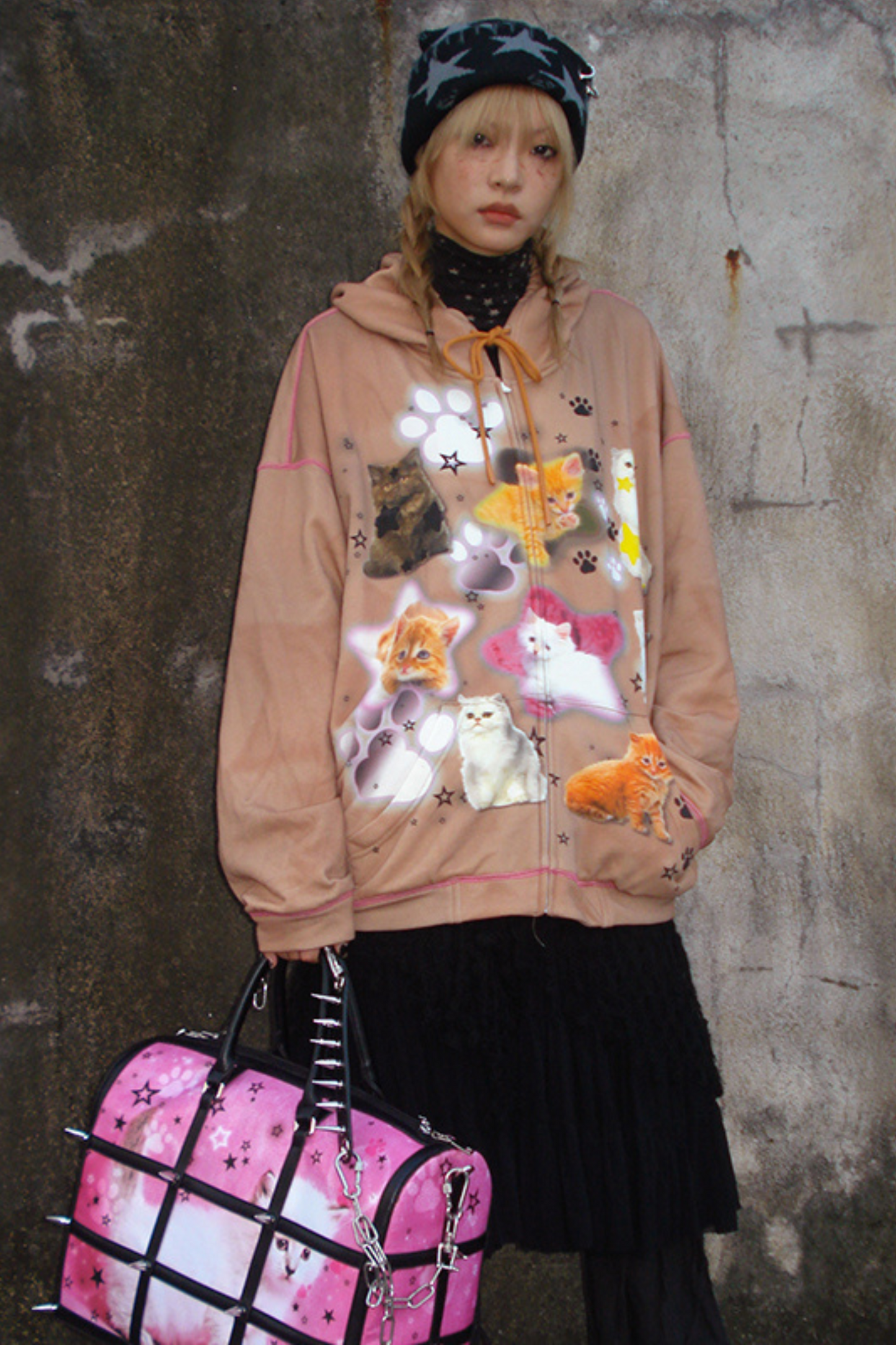 Buntes Sweatshirt Spray Cat Art