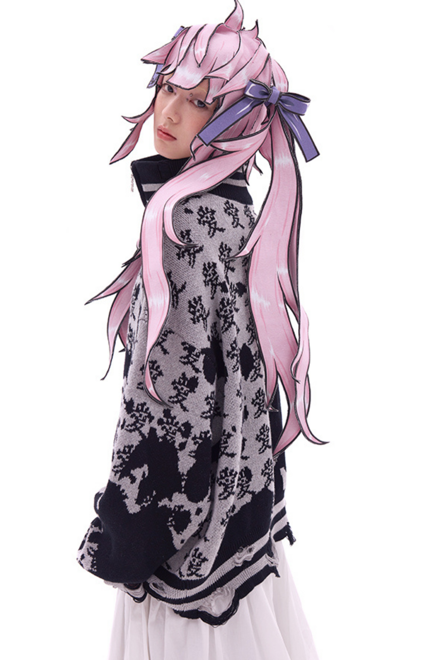 帽子ポニーテールダブルウィッグ