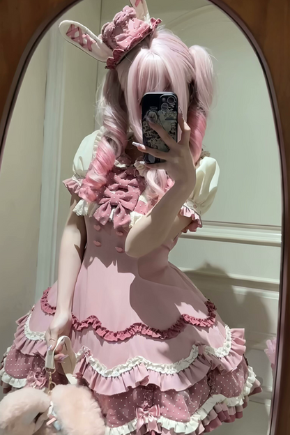 Ears Cake Daily + Rabbit Cherry Lolita Bunny Hat Dress