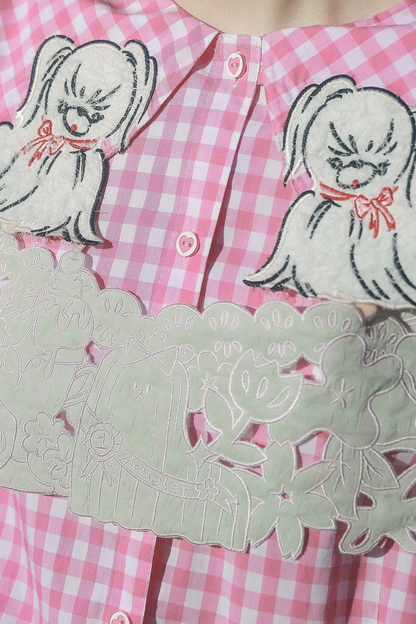 パピースリーブのレトロなロングシャツデザイン