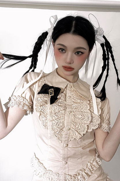 フリルシャツケーキスカートレース+