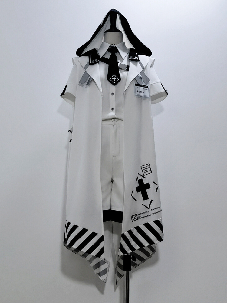 サイバーパンク王子ファッションノースリーブローブバックルストラップ留め