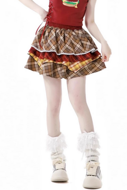 トップケーキ オーバーシャ​​ツ ノースリーブスカート +