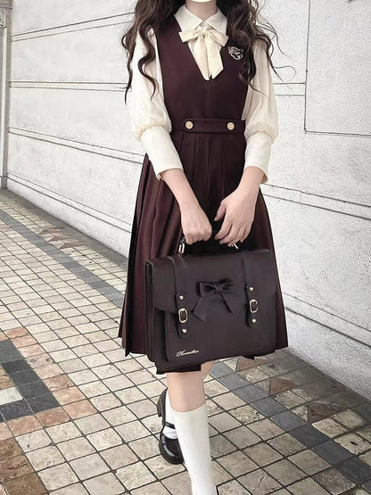 mit 70cm Braun/Stickerei High Waist Kellerfalten Overall Kleid 65 Taube