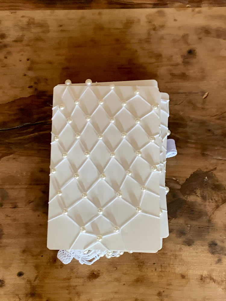 with Decoration Fishnet Bead Tights Black/Pink/White