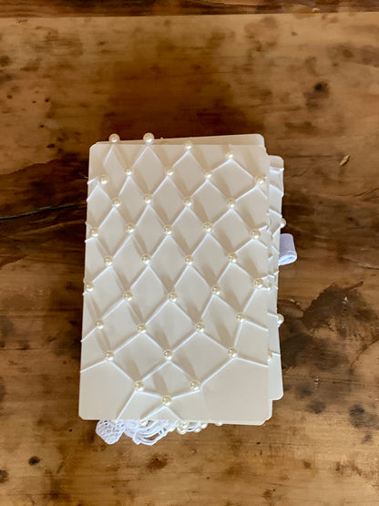 with Decoration Fishnet Bead Tights Black/Pink/White