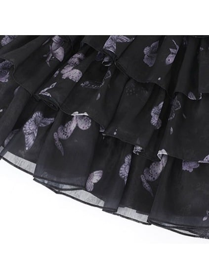 Violet Sweetheart Floral Stitched Layered JSK Gown - Yimu Walnut