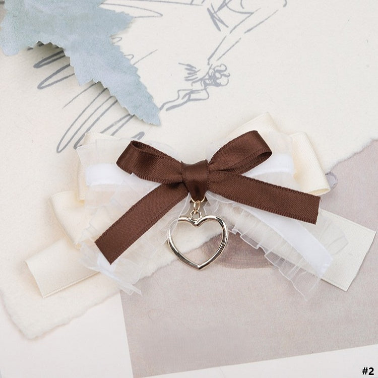 Brown Bowknot Options Hairclip 2 Lolita Yellow Sweet