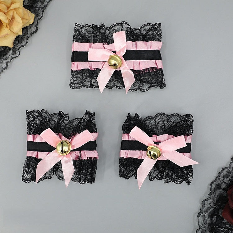 Cuffs Lace Choker Pair 12 + - of A Lolita Bell Wrist Set Colors