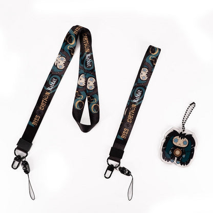 Guro Bunny Lanyard Kawaii 10 Designs with Two Cartoon Keychain/Phone Options Strap Detachable