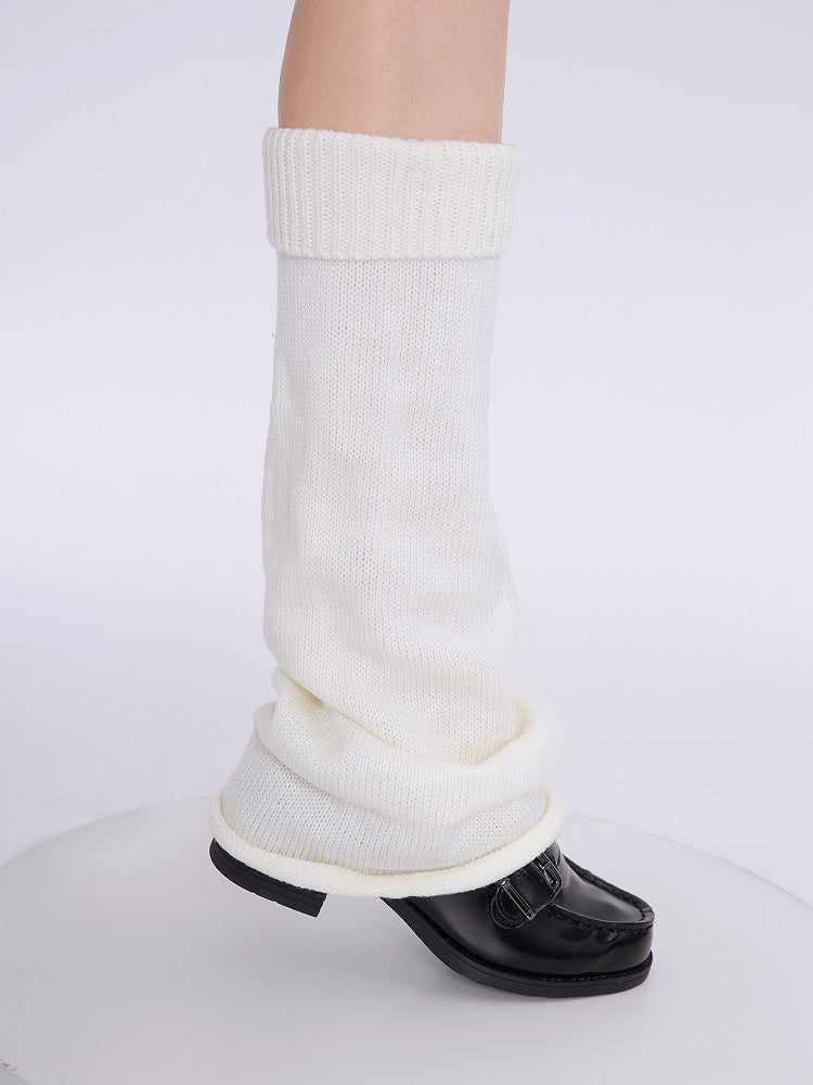 5 Warmers Knitted Leg Solid Flared Colors 50CM Color