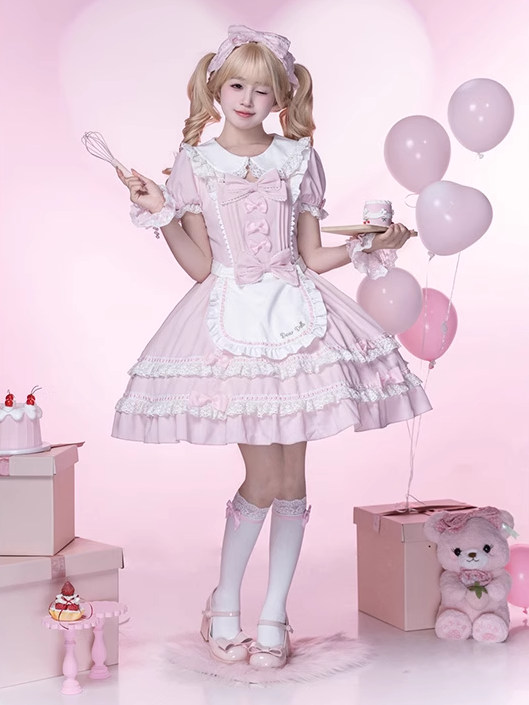 und Spitzen-Handfesseln mit Perlenkette Weiß Rosa