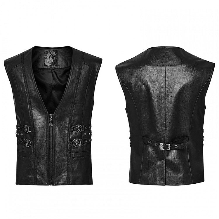 Black Men's Vest Gothic Medieval