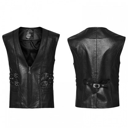 Black Men's Vest Gothic Medieval