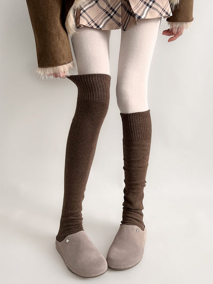 Knit Colors) (4 Warmers Ribbed Over-the-Knee Leg Cozy