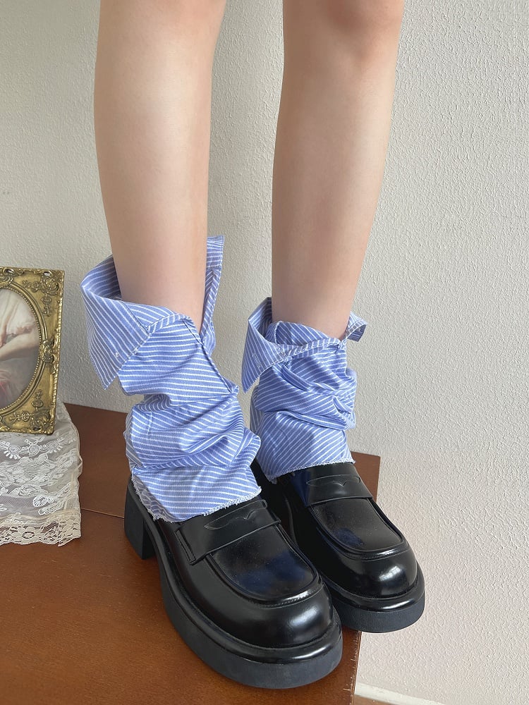 Ärmel Blau Hemd Manschetten Muster Marine Bein Design Kragen Gestreift