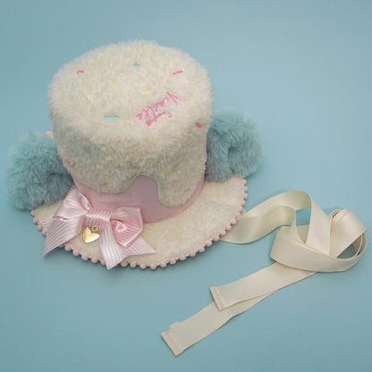 Plüschohren Mini Sweet Lolita mit Hut Creme Top