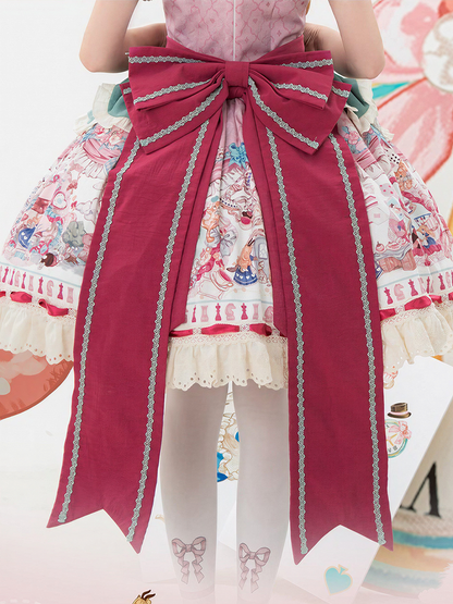 Dark Pink Sweet Lolita Bow Train - Mewroco