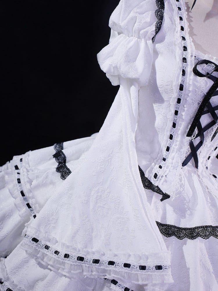 Shugo Chara Tsukiyomi Utau Weißes Kleid Lolita-Stil Cosplay Kostüm