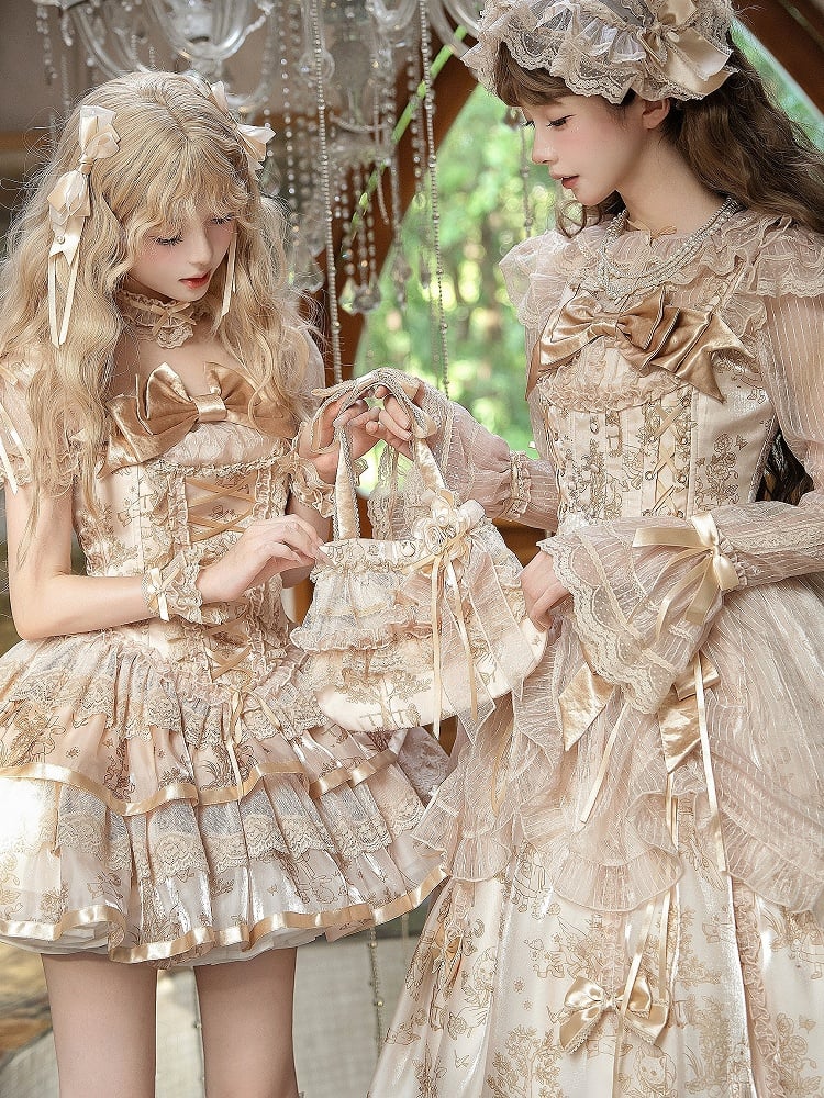 Black Silver Champagne Hand Bag /