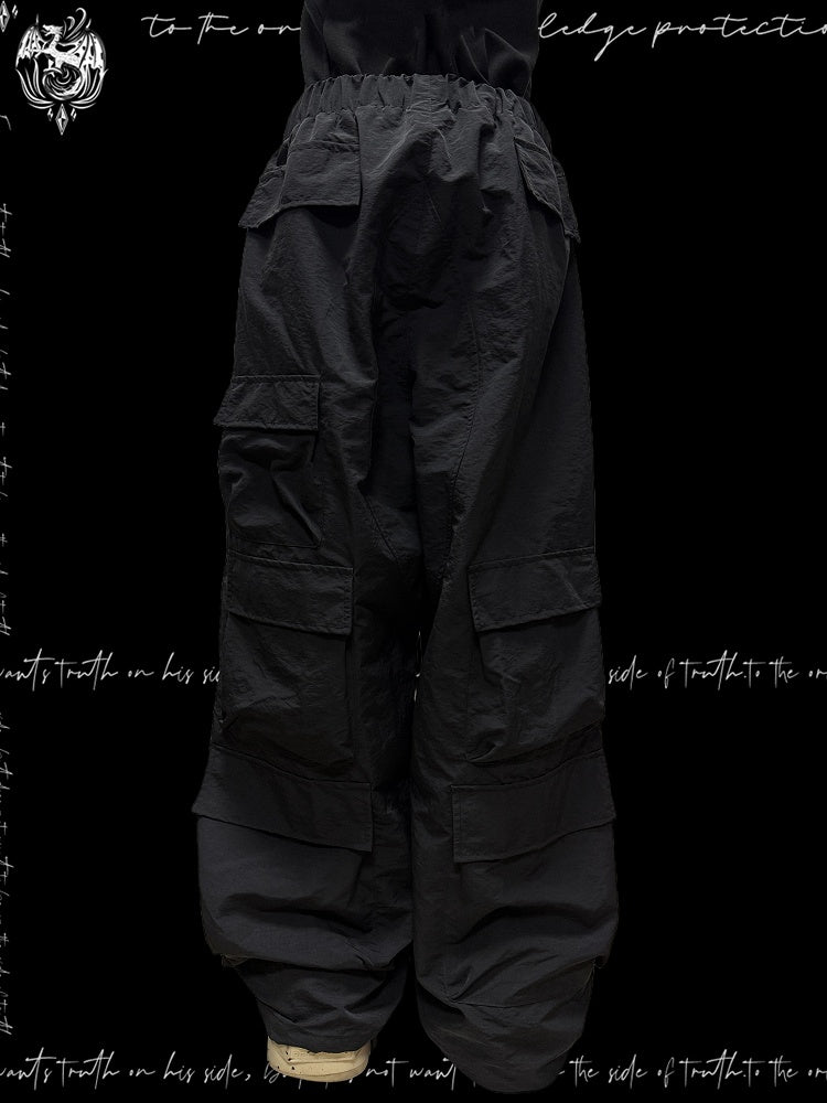 Splatter Wide-Leg - with and Black Print Style Thorn Pants Accents Y2K