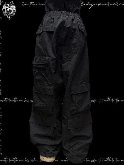 Splatter Wide-Leg - with and Black Print Style Thorn Pants Accents Y2K