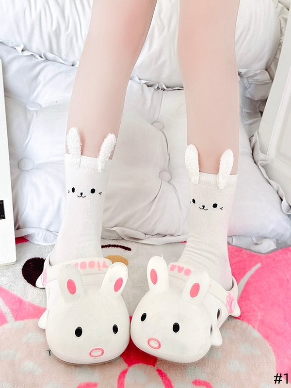 Cute 3 Cotton Options Bunny Design Socks