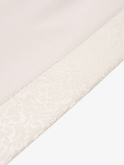 Ivory High-Waisted Pants with Jacquard Fabric Panels - DevilInspired Exclusive Collection