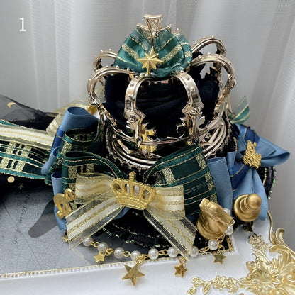 Lolita And Star Floral Options 4 Beaded Charm Design Mini Crown Hat Idol