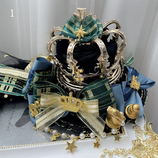 Lolita And Star Floral Options 4 Beaded Charm Design Mini Crown Hat Idol