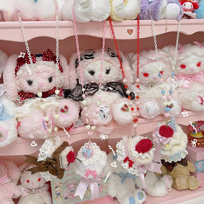 ネックレスビーズオプション5ペンダントぬいぐるみケーキ