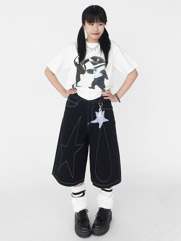 Y2K Star with Silver Necklace/Hanging Chain