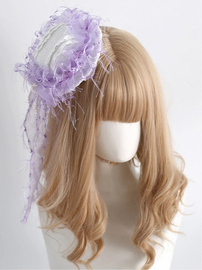 Lolita Tulle Mini Hat Light Purple