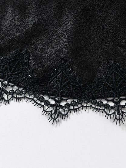 3D Wing Embroidered Lace Corset Top in Black - NO ROMANCE