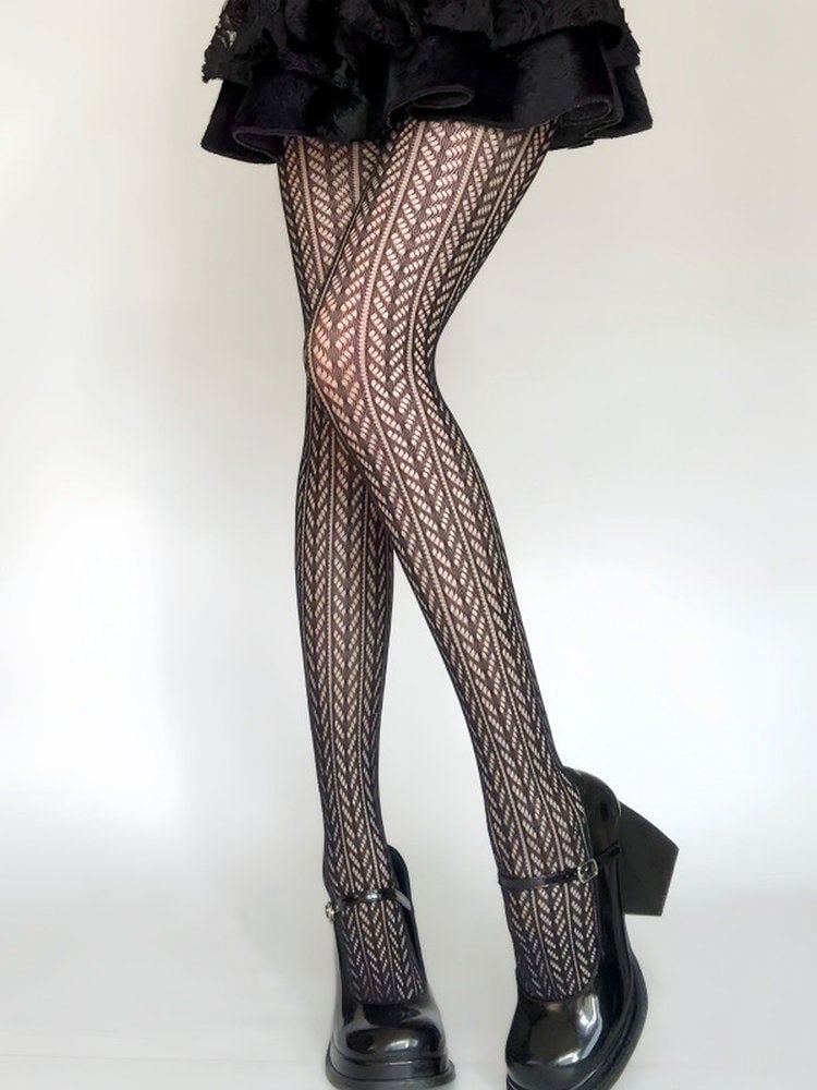 Black Pantyhose Design / White Cut-out